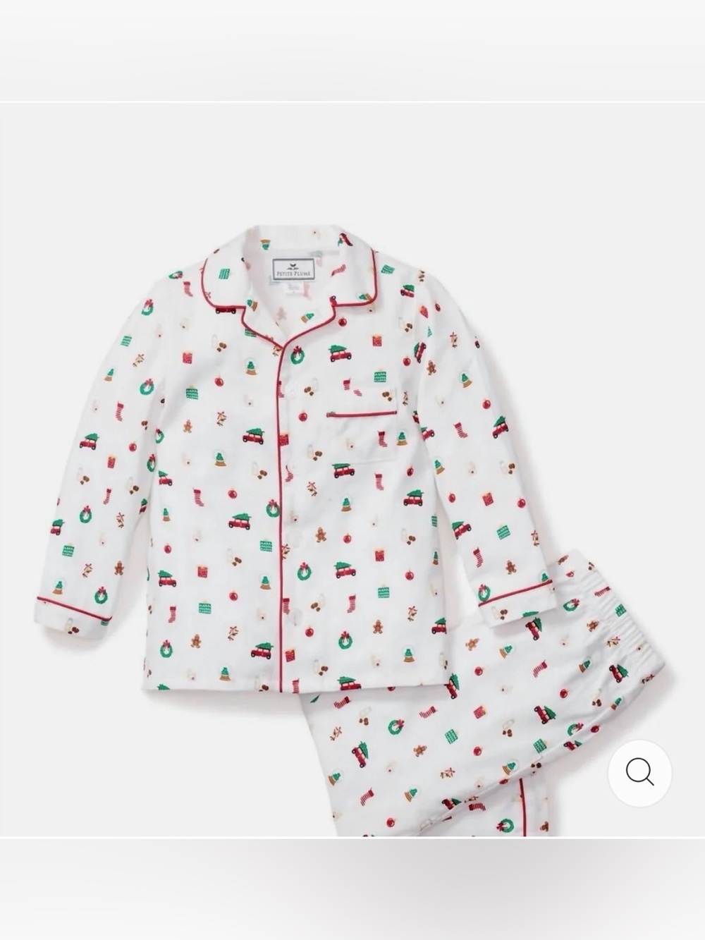 Petite Plume Kid's Twill PJ Set in Winter Nostalgia - 7 Years 🎅🏼